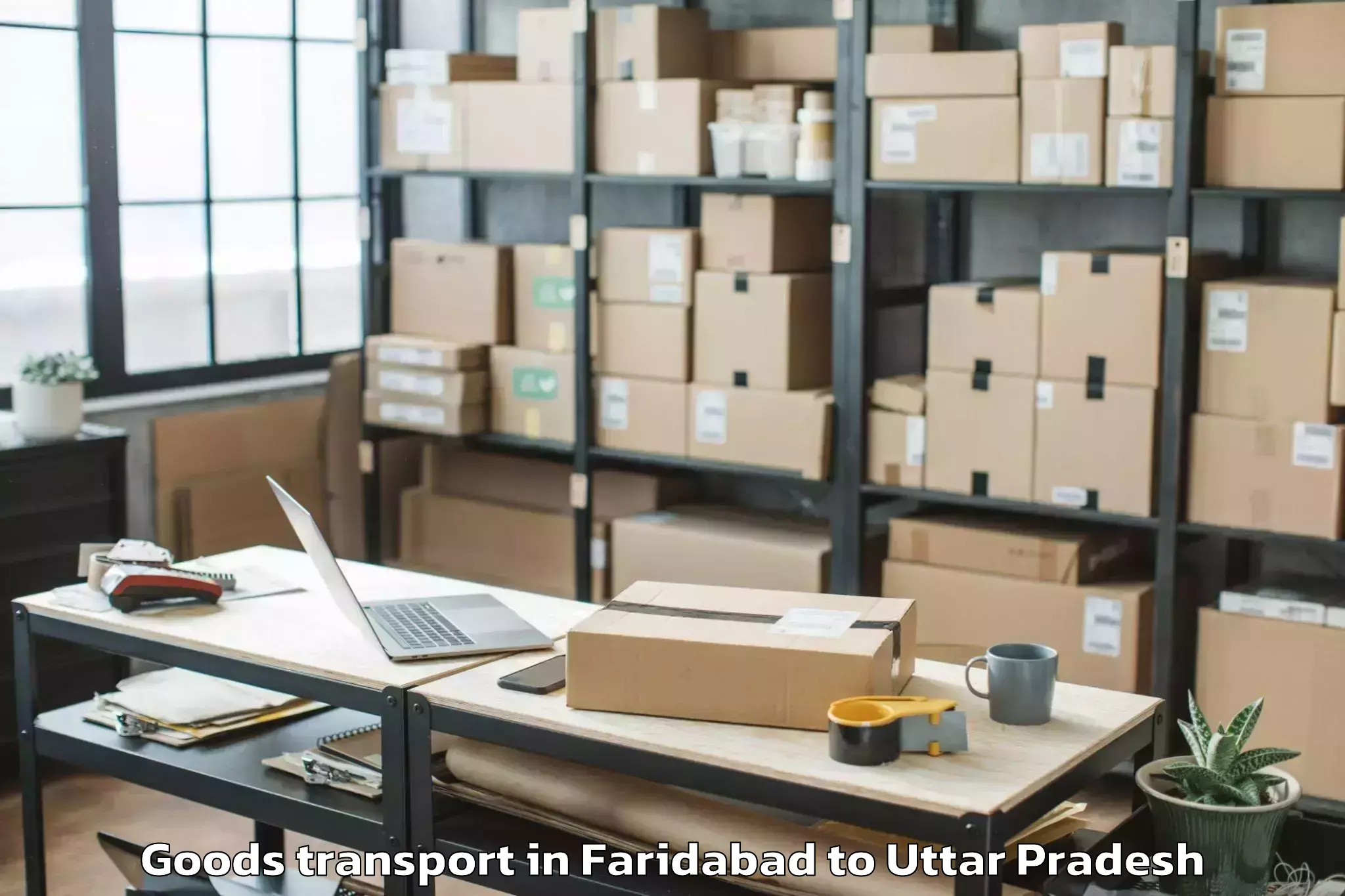 Top Faridabad to Itimadpur Goods Transport Available